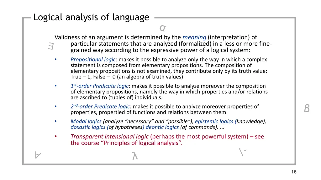 logical analysis of language