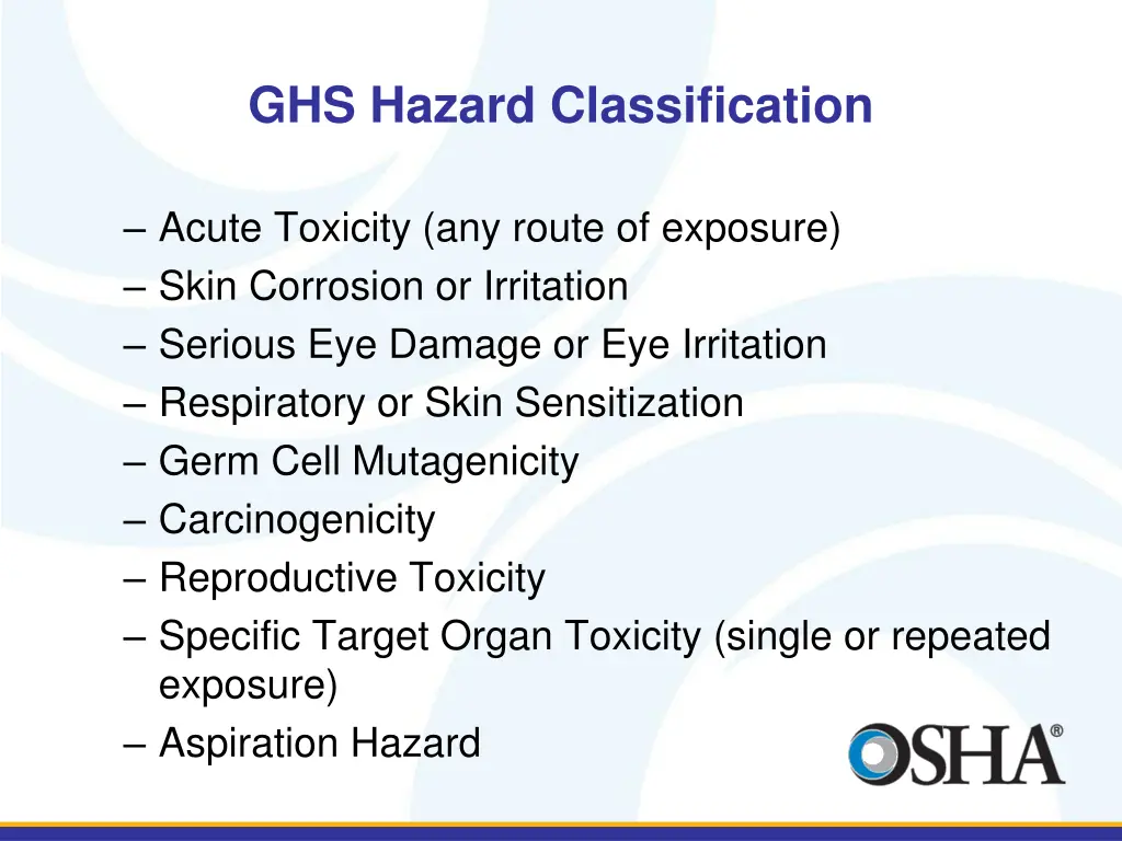 ghs hazard classification 1