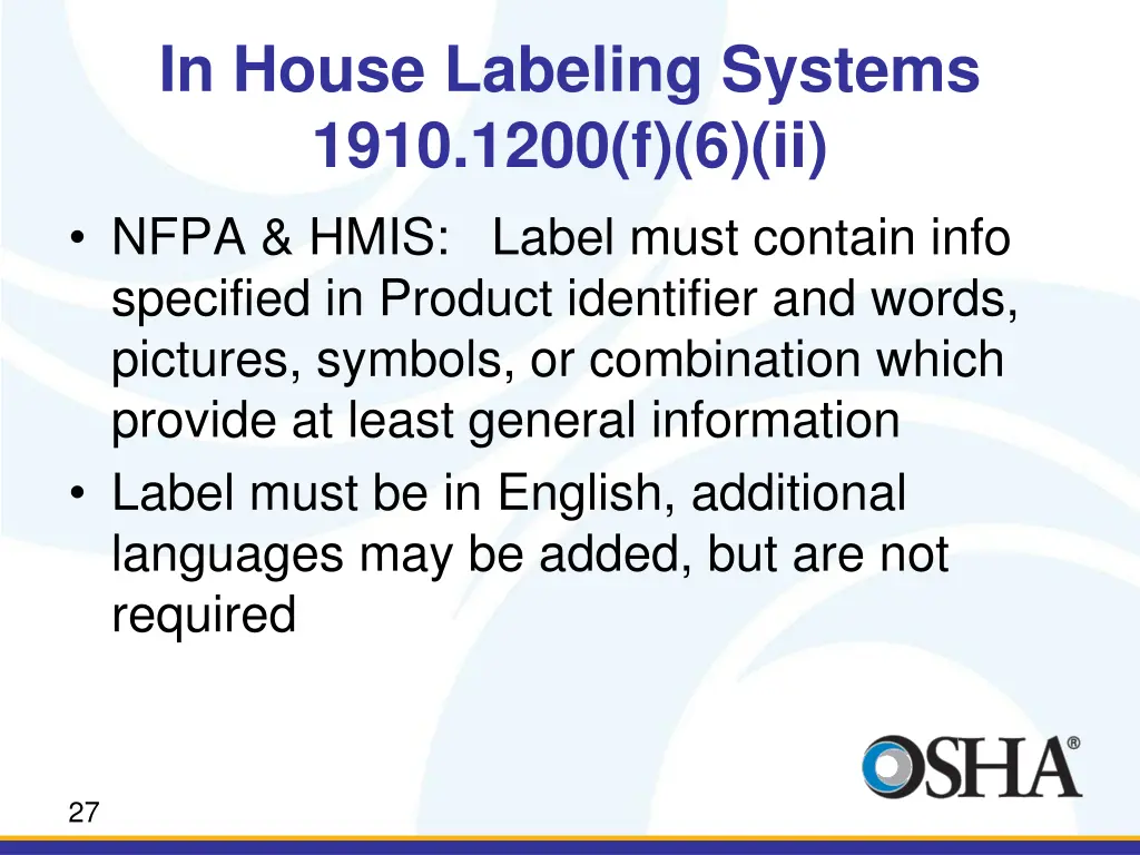 in house labeling systems 1910 1200 f 6 ii nfpa