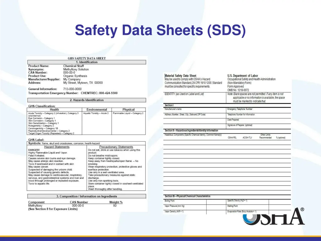 safety data sheets sds 1