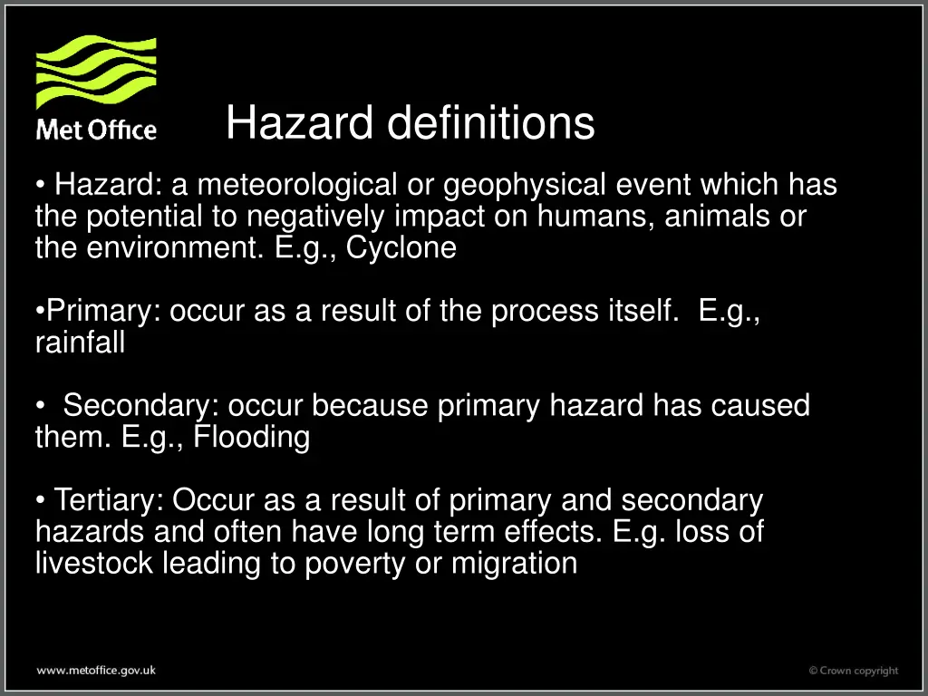 hazard definitions