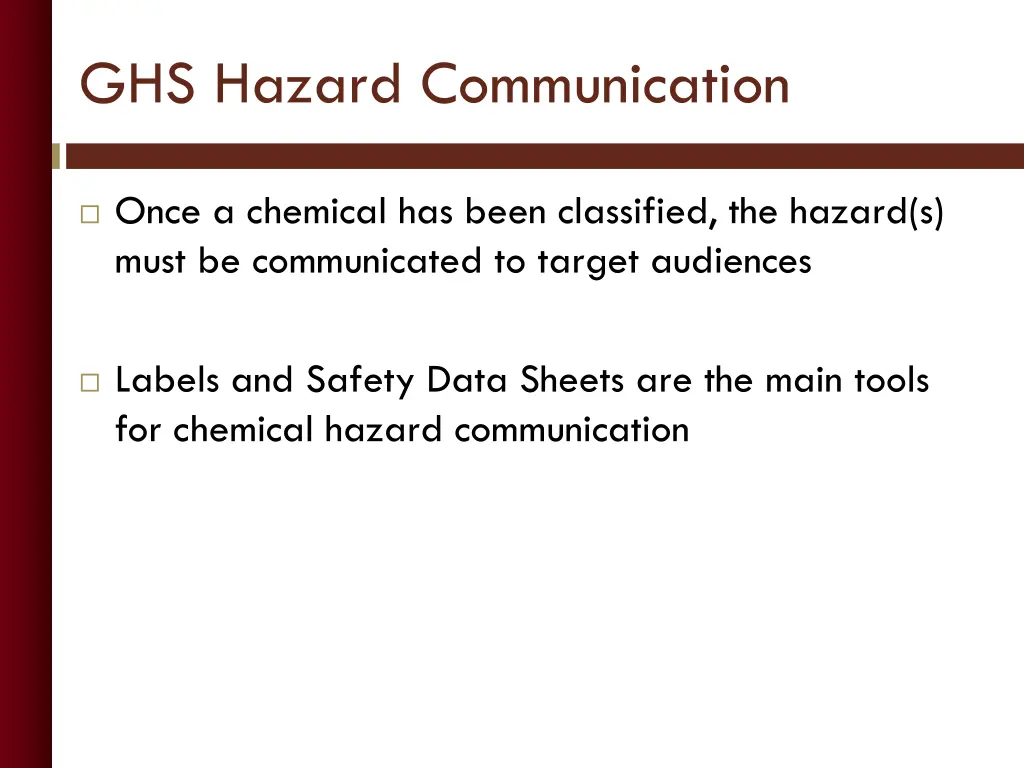 ghs hazard communication