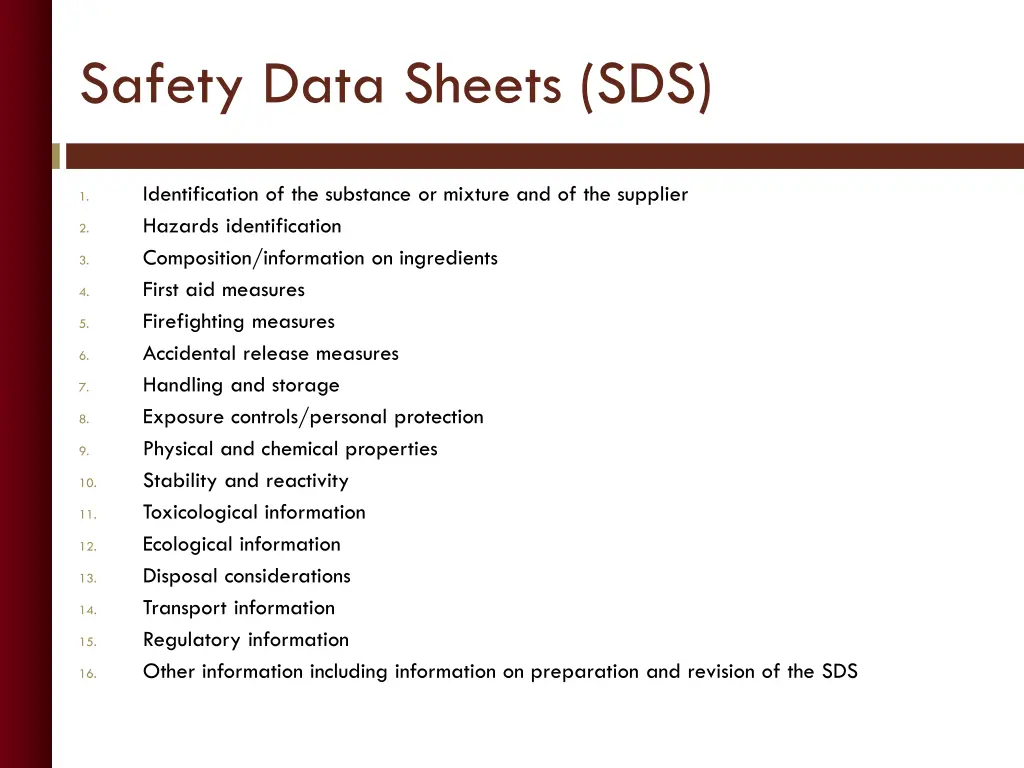 safety data sheets sds