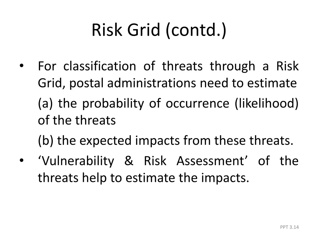 risk grid contd