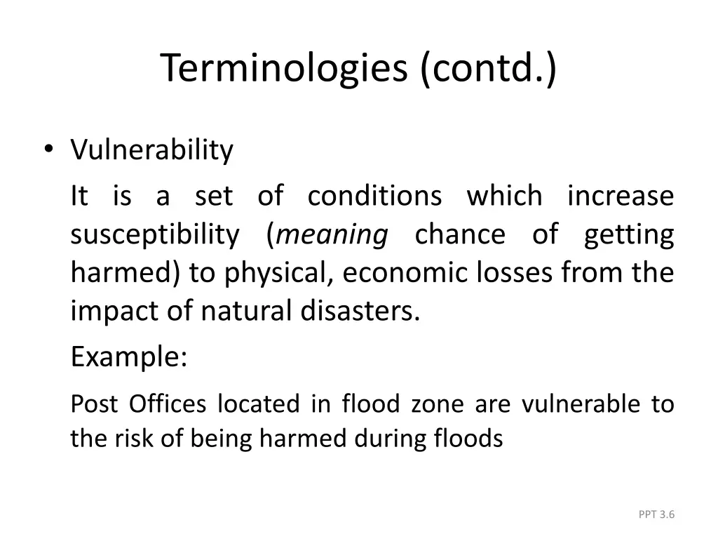 terminologies contd 1