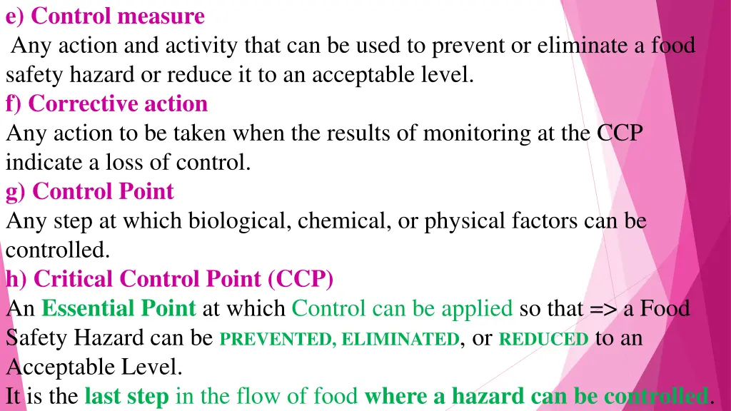 e control measure any action and activity that