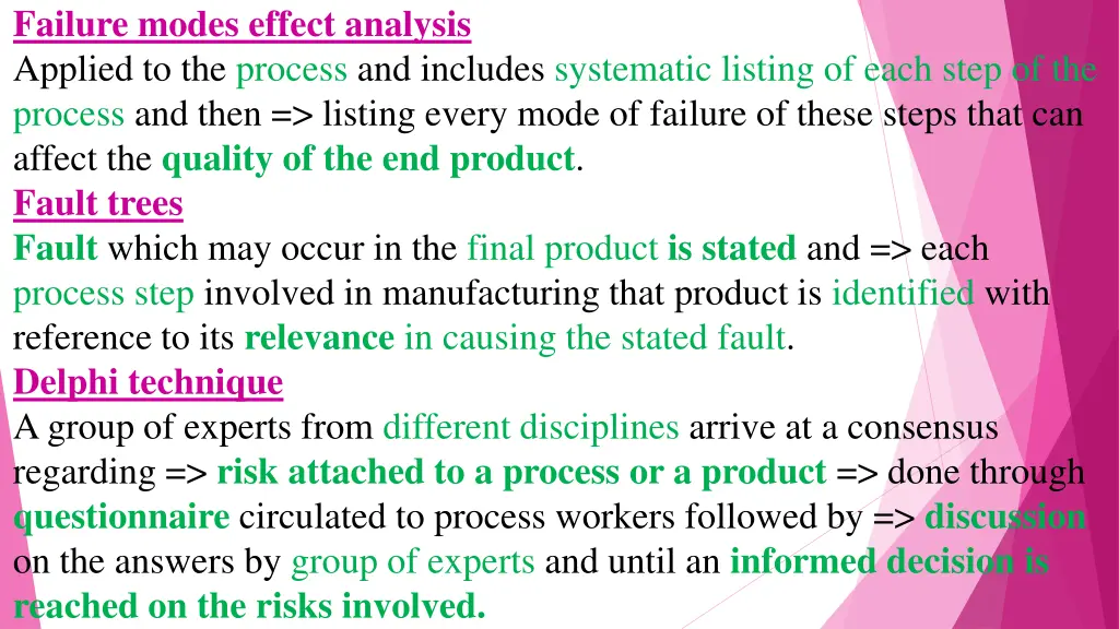 failure modes effect analysis applied