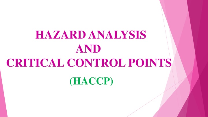 hazard analysis and critical control points