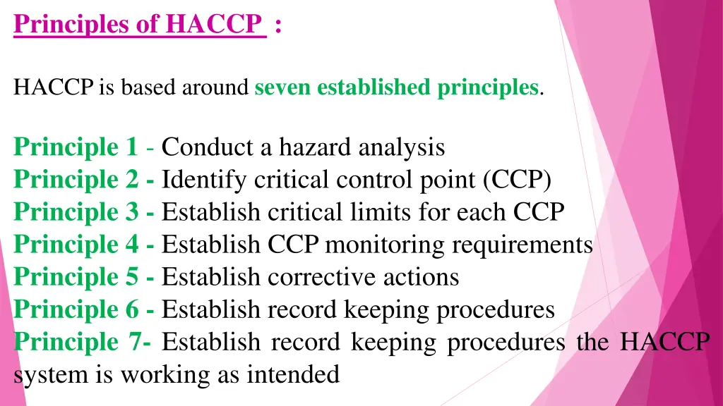 principles of haccp