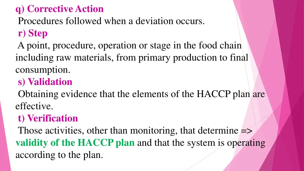 q corrective action procedures followed when