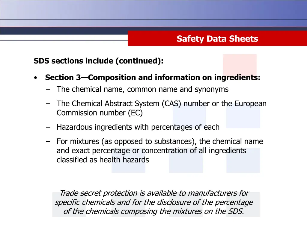 safety data sheets 1