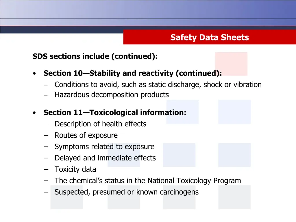 safety data sheets 5