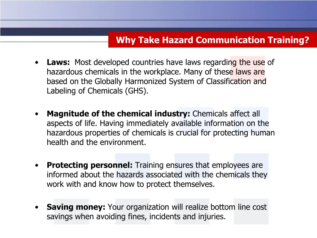 why take hazard communication training 1