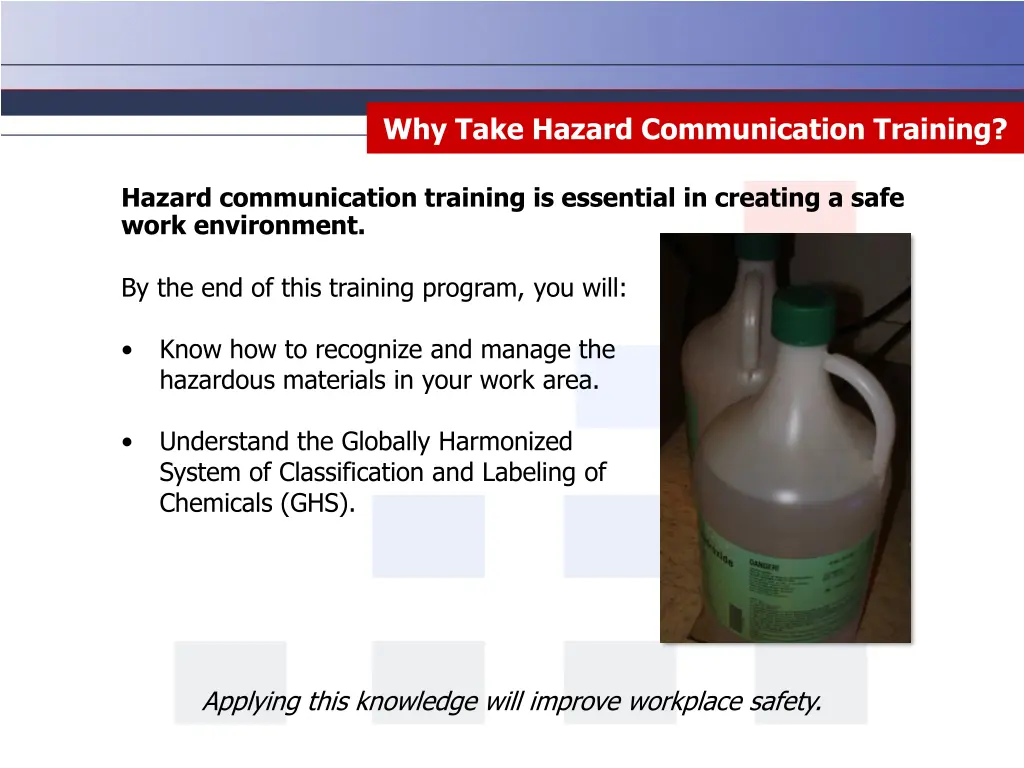 why take hazard communication training