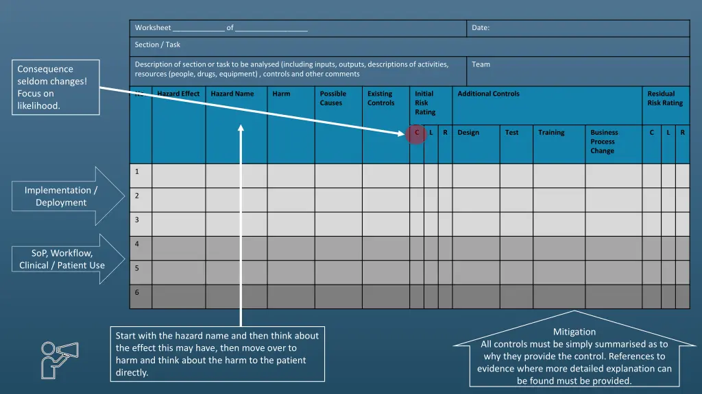 worksheet of