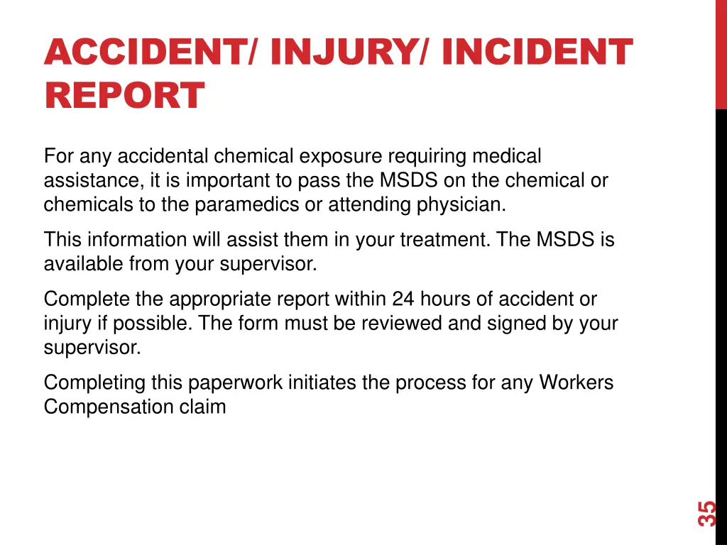 accident injury incident report