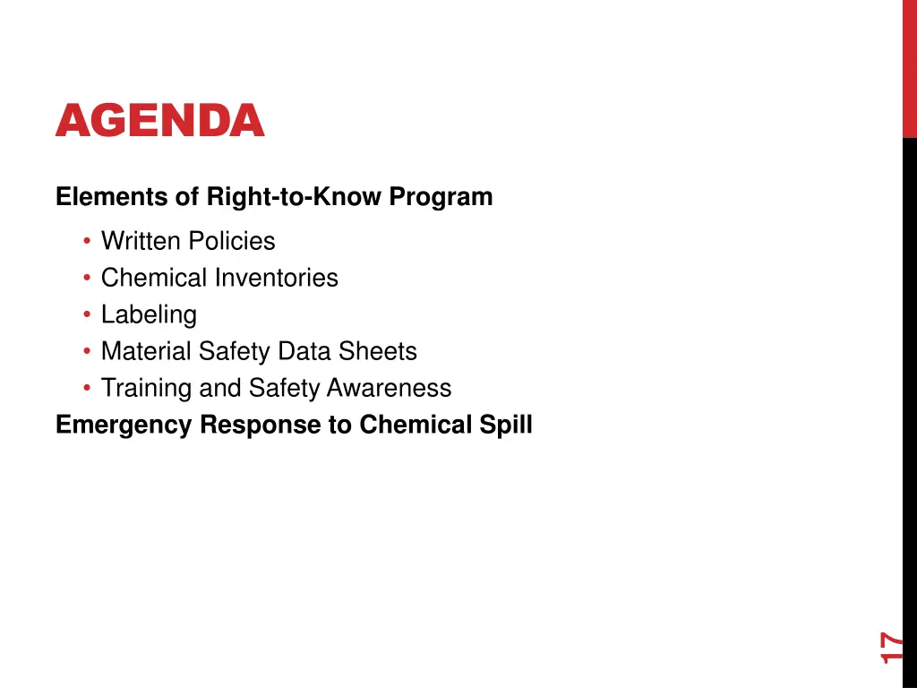 agenda