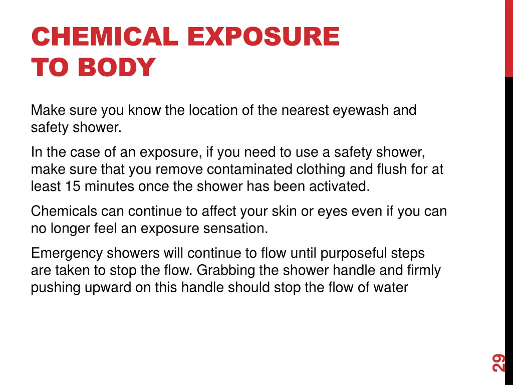 chemical exposure to body