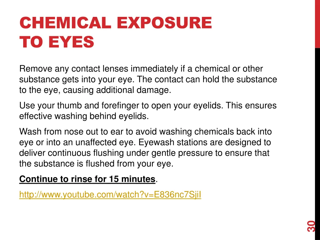 chemical exposure to eyes