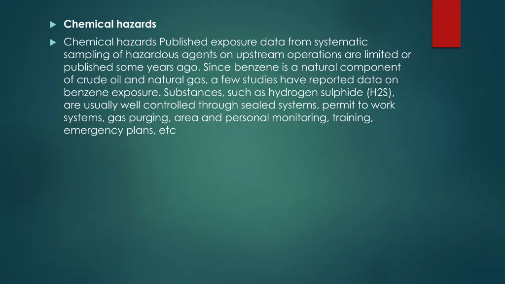 chemical hazards