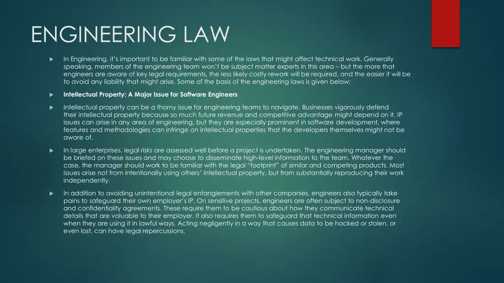 engineering law