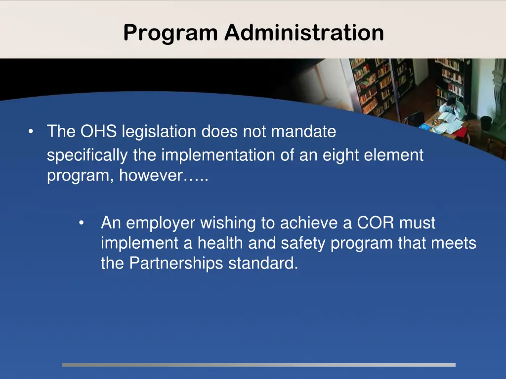 program administration