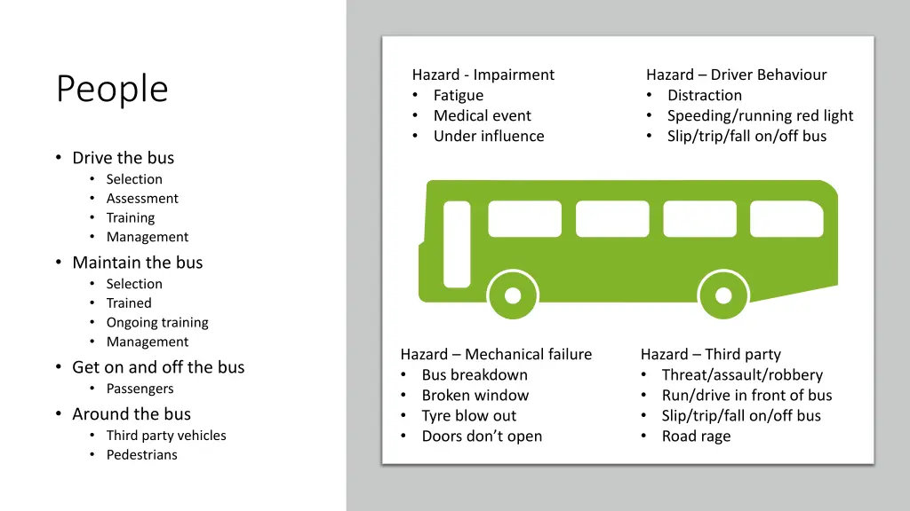 hazard impairment fatigue medical event under