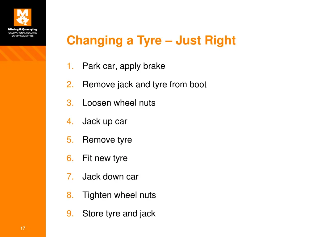 changing a tyre just right