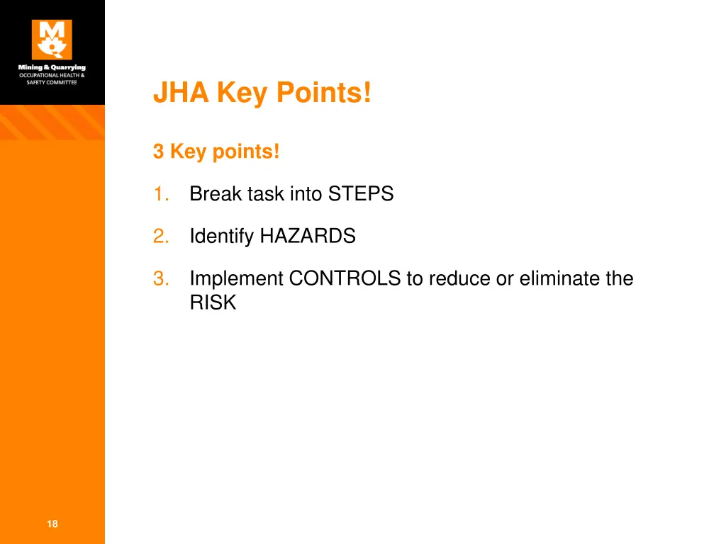 jha key points