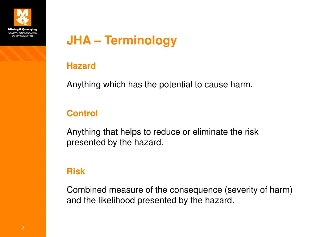 jha terminology