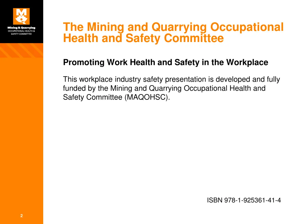 the mining and quarrying occupational health