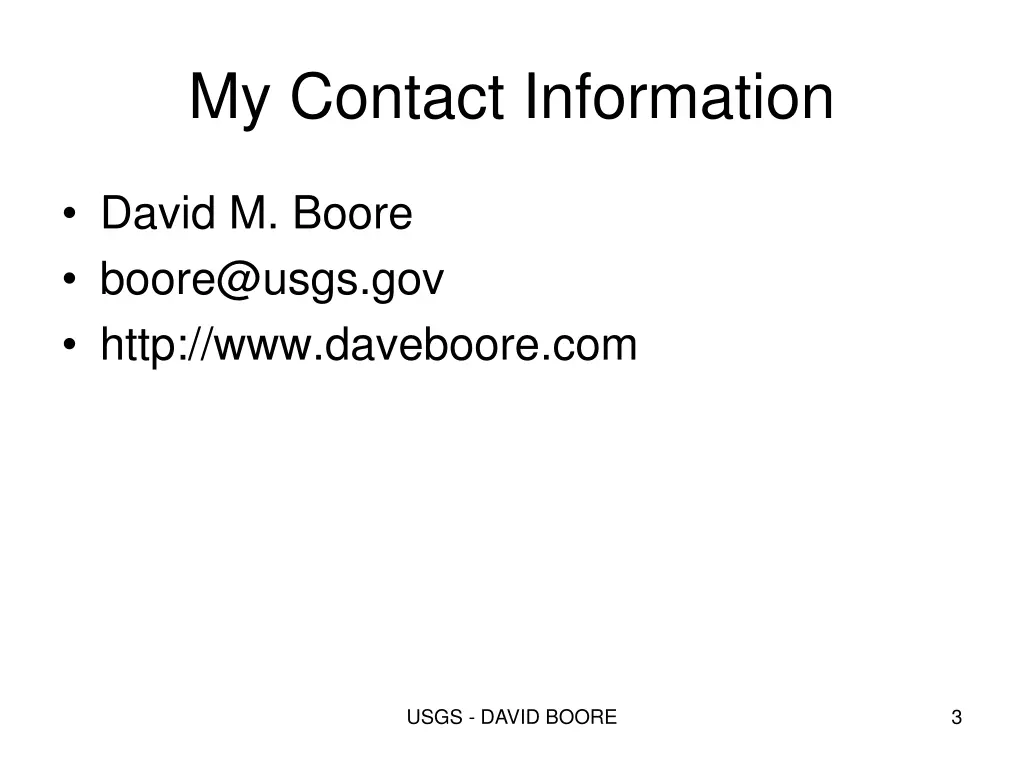 my contact information