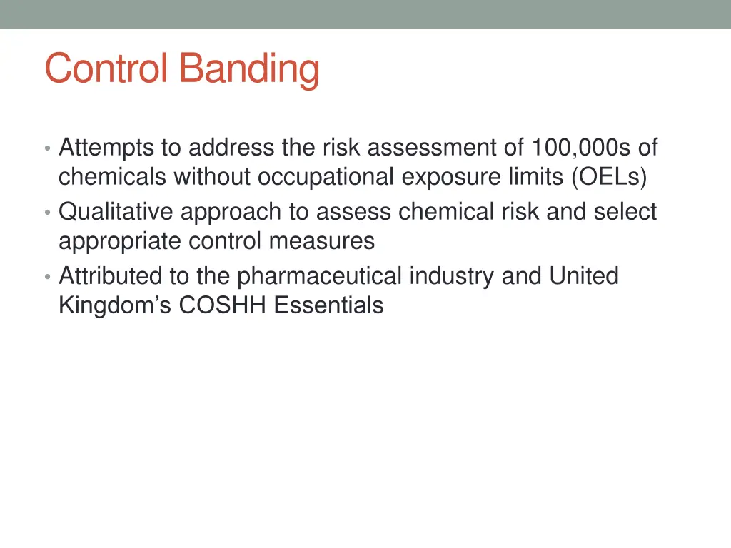 control banding