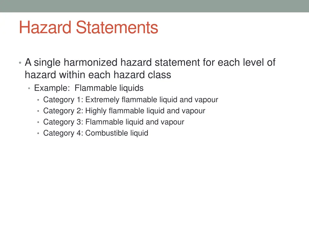 hazard statements