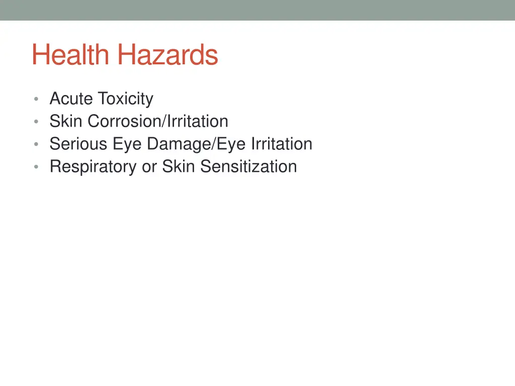 health hazards