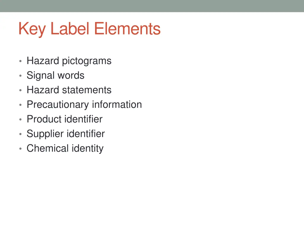 key label elements