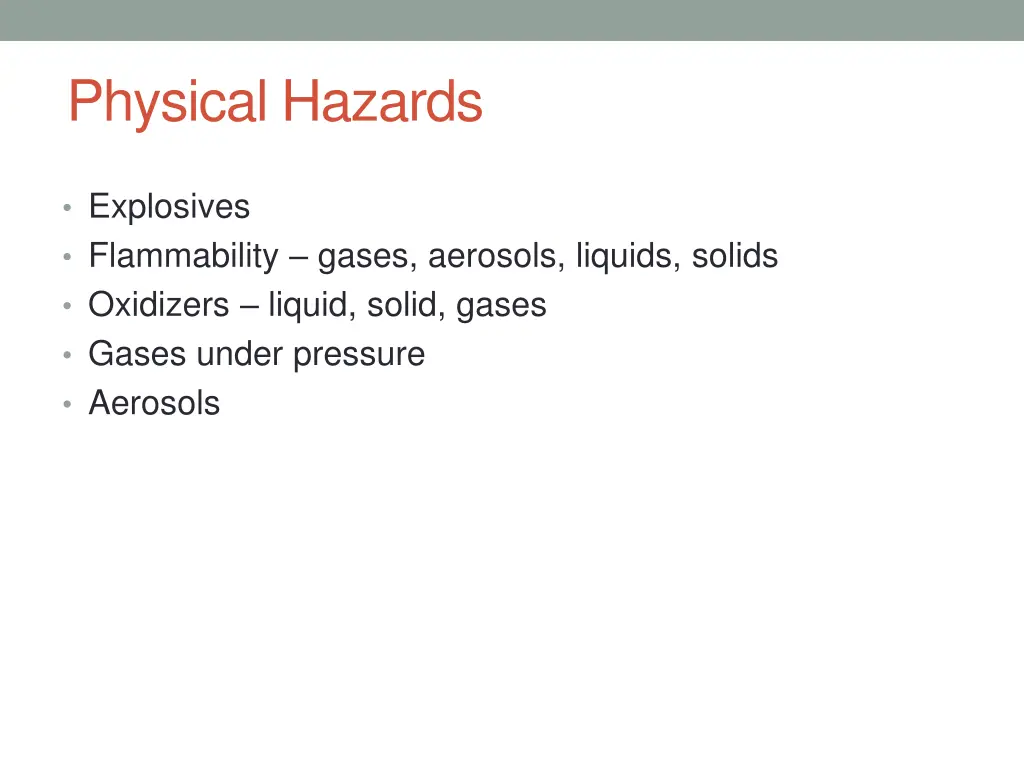 physical hazards