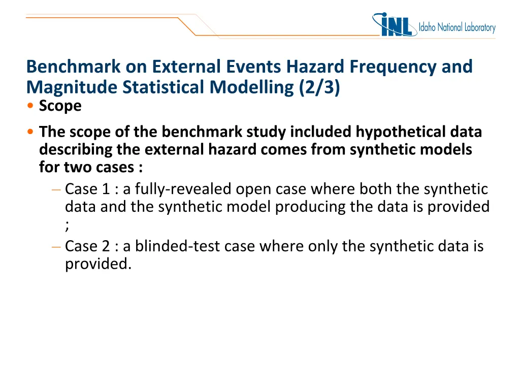 benchmark on external events hazard frequency 2