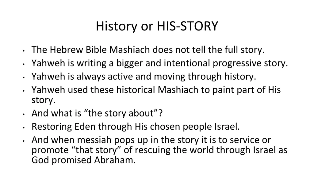 history or his story