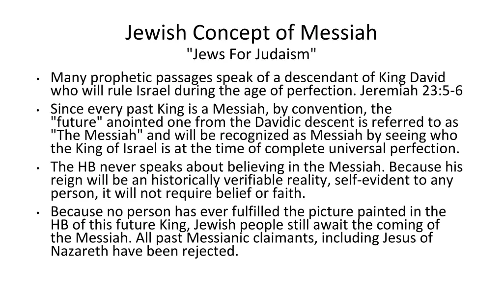 jewish concept of messiah jews for judaism 1