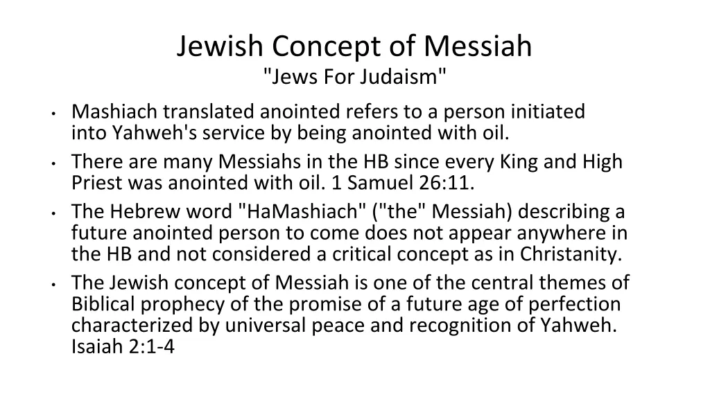 jewish concept of messiah jews for judaism