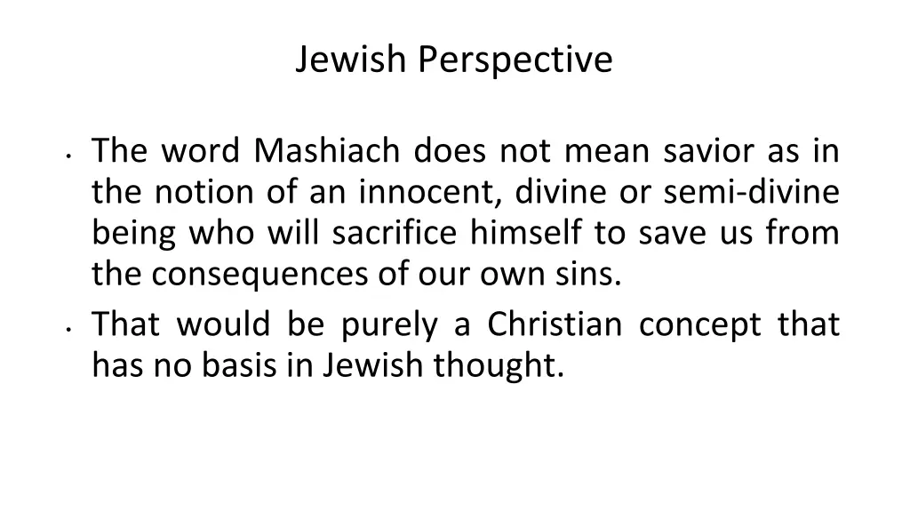 jewish perspective 2