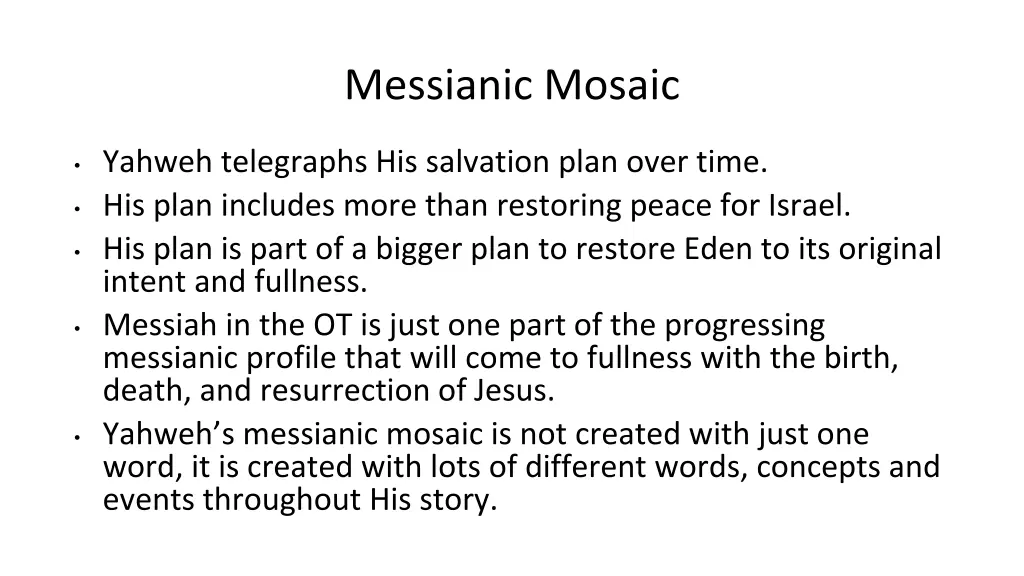 messianic mosaic