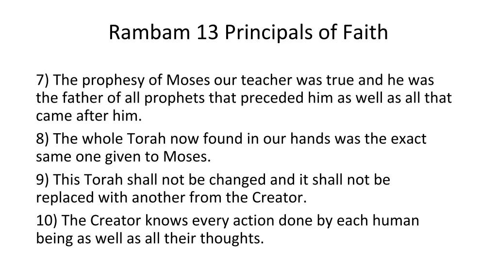 rambam 13 principals of faith 1