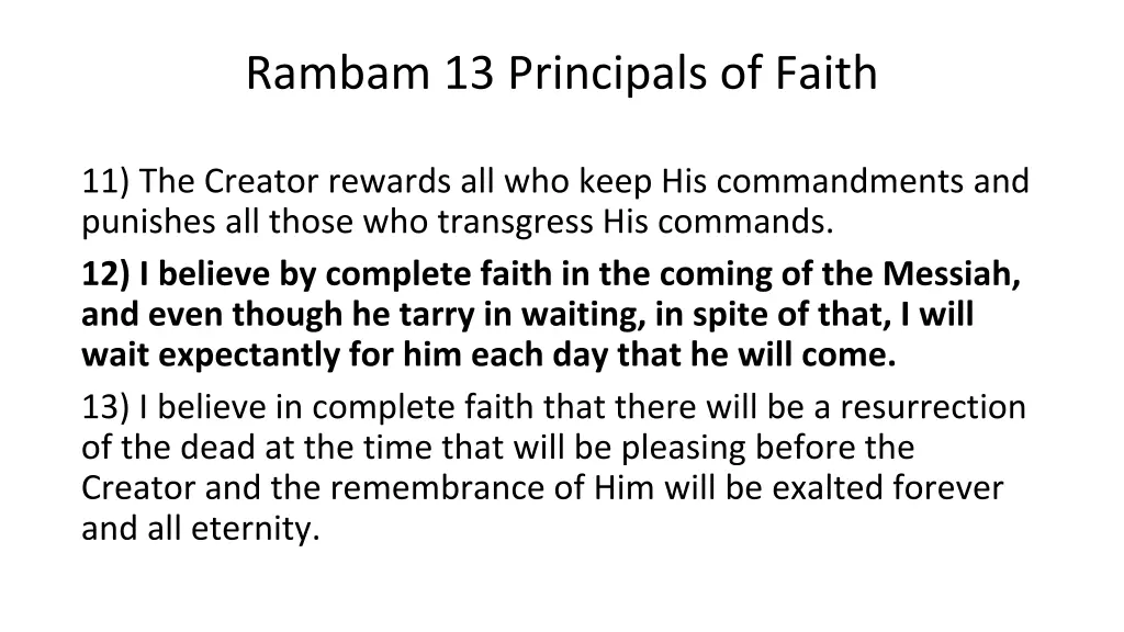 rambam 13 principals of faith 2