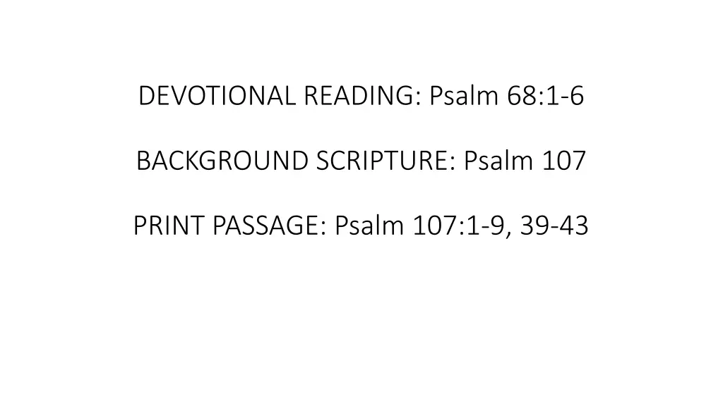 devotional reading psalm 68 1 6