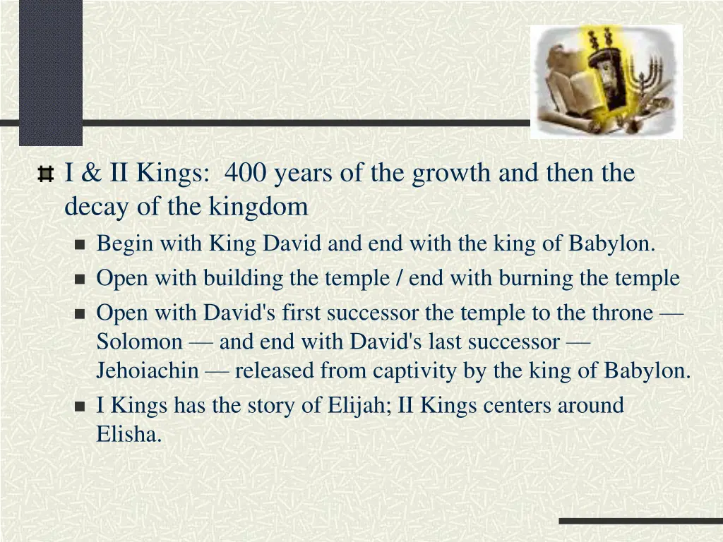 i ii kings 400 years of the growth and then