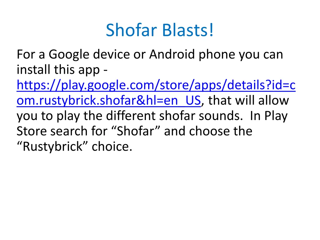 shofar blasts