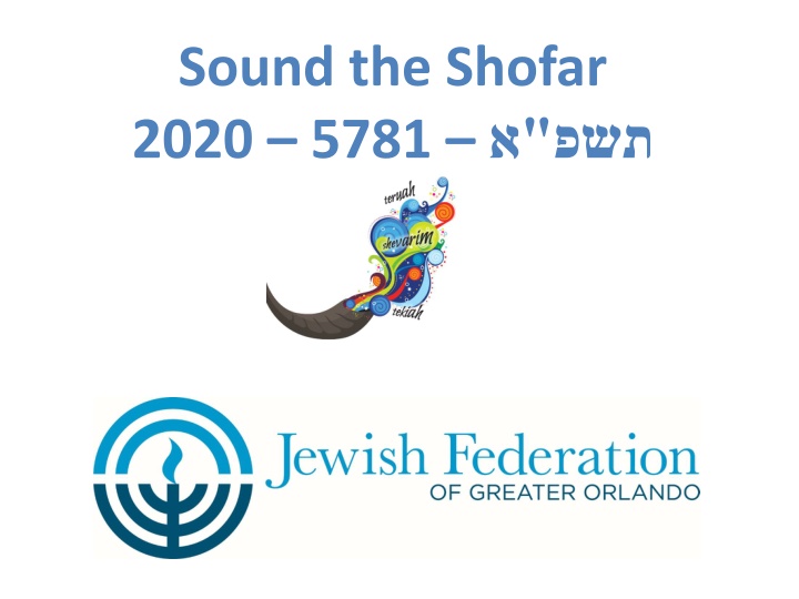 sound the shofar 2020 5781