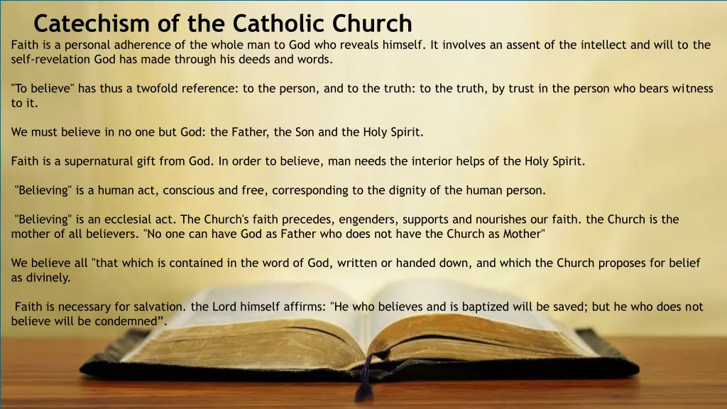 catechism of the catholic church faith